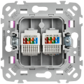 FLITE Розетка 2-местная компьютерная RJ45 категория 5Е UTP РК5е-2-0-ФлПр пурпурный IEK