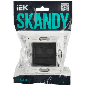 SKANDY Розетка компьютерная двойная RJ45 кат.6 SK-K04Bl черный IEK