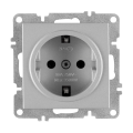 Arvia Electric, L/K Механизм, Розетка с заземлением, (серебро)