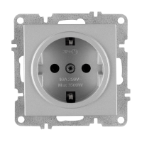 Arvia Electric, L/K Механизм, Розетка с заземлением, (серебро)
