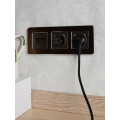 BRITE Розетка 1-местная с заземлением с защитными шторками 16А с USB AA 5В 2,1А РЮш10-1-БрТБ темная бронза IEK