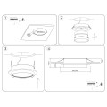 Встраиваемый точечный светильник 1*GX70