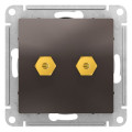 ATLASDESIGN АУДИОРОЗЕТКА двойная, МОККО ATN000687