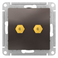 ATLASDESIGN АУДИОРОЗЕТКА двойная, МОККО ATN000687