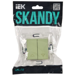 SKANDY Выключатель жалюзи 10А SK-V12G мятный IEK