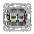 FLITE Розетка 2-местная компьютерная RJ45 категория 5Е UTP РК5е-2-0-ФлХ хаки IEK