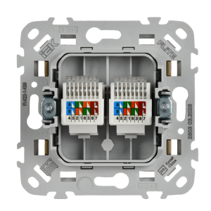 FLITE Розетка 2-местная компьютерная RJ45 категория 5Е UTP РК5е-2-0-ФлХ хаки IEK