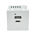 PRIMER РКЮ-25-40-П Розетка USB A+C 5В 4,2А (2 модуля) белая IEK