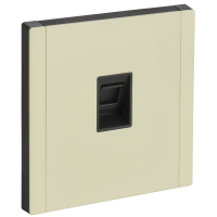 FORTE&PIANO Розетка компьютерная RJ45 кат.5E FP832M металл слоновая кость IEK