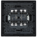 FORTE&PIANO Выключатель 2-клавишный проходной с индикацией 10А FP608M металл шампань IEK