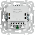 FLITE Розетка 1-местная с заземлением с защитными шторками 16А с USB A+C 20Вт безвинтовое крепление РСЮшс11-1-ФлБ белый IEK