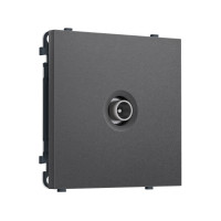 MS663030 Комплект механизма TV розетки проходной SIGMA Антрацит серый 5-1000 MHz 4dB QUANT PRO (SP6630, PR211)