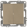 Arvia Electric, L/K Механизм, Выключатель двухклавишный, (титан)