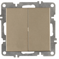 Arvia Electric, L/K Механизм, Выключатель двухклавишный, (титан)