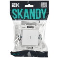 SKANDY Выключатель 1-клавишный с индикацией 10А SK-V07W арктический белый IEK