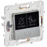 SKANDY Кнопка звонка с индикацией для отелей 10А SK-V17S серебряный IEK