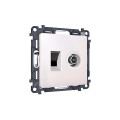 MA212510 Комплект механизма розетки компьютерной + TV оконечной RJ-45 с автоматической защитной шторкой ALFA Жемчуг QUANT (AP2125, VM195) AMBRELLA VOLT