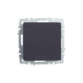 BRITE Розетка 1-местная с заземлением с защитными шторками и крышкой 16А IP44 РСбш10-3-44-БрГ графит IEK