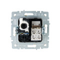 BRITE Розетка двойная RJ11+RJ45 кат.5E РК/Т12-БрС сталь IEK