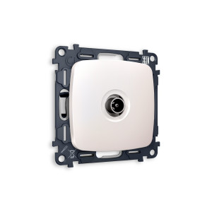 MO213030 Комплект механизма TV розетки проходной OMEGA Жемчуг 5-1000 MHz 4dB QUANT OP2130, VM211 AMBRELLA VOLT