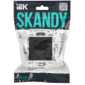 SKANDY Розетка без заземления без защитных шторок 10А SK-R02Bl черный IEK