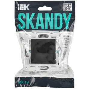 SKANDY Розетка без заземления без защитных шторок 10А SK-R02Bl черный IEK