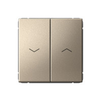 ARTGALLERY 2-клавишный ВЫКЛЮЧАТЕЛЬ ДЛЯ ЖАЛЮЗИ, 2х сх.4, 10А, механизм, быстрозажим. клем., ШАМПАНЬ GAL000519S