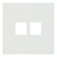 Лицевая панель для двойной информационной розетки, белый сатин (35442 MW)