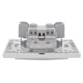 Розетка 1-м СП Минск 16А IP20 с заземл. защ. шторки бел. Basic EKF ERR16-028-100