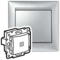 Выключатель 1-кл. СП Valena 10А IP31 с подсветкой механизм алюм. (DIY-упак.) Leg 694340