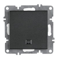 Arvia Electric, L/K Механизм, Выключатель одноклавишный с подсветкой, (графит)