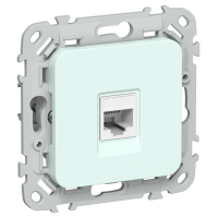 FLITE Розетка компьютерная RJ45 категория 6 UTP РК6-1-0-ФлХЛ холодный лед IEK