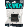 SKANDY Розетка с заземлением без защитных шторок 16А SK-R05G графит IEK
