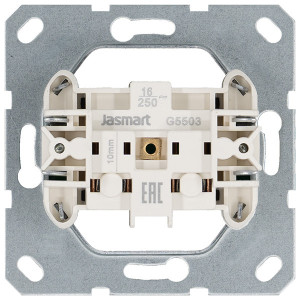 Jasmart Розетка без заземления с защитными шторками 16A 250V~ 2P, цвет Антрацит