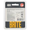 BRITE Рамка 1-местная РУ-1-2-Бр стекло черный матовый IEK