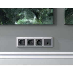 AF110405 Рамка ALFA Line Серебро глянец 5-ая AMBRELLA VOLT
