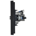 FORTE&PIANO Розетка двойная TV+RJ45 кат.6 FP137M металл черный IEK