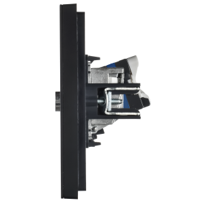 FORTE&PIANO Розетка двойная TV+RJ45 кат.6 FP137M металл черный IEK