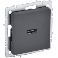 BRITE Розетка HDMI РHDMI-0-БрГ графит IEK