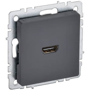 BRITE Розетка HDMI РHDMI-0-БрГ графит IEK