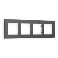 AF250654 Рамка ALFA Qubi Антрацит серый 4-ая AMBRELLA VOLT