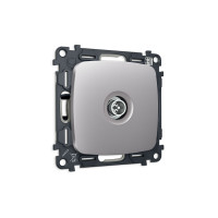 MO513005 Комплект механизма TV розетки оконечной экранированной 5-1000MHz 3dB OMEGA Сталь матовый QUANT OP5130, VM199 AMBRELLA VOLT