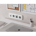 MO412005 Комплект механизма компьютерной розетки RJ-45 экранированной с автоматической защитной шторкой OMEGA Серебро глянец QUANT OP4120, VM185 AMBRELLA VOLT