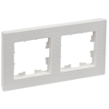 BRITE Рамка 2-местная РУ-2-Бр белый рифленый IEK