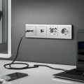 WL09-HDMI-CP Накладка для розетки HDMI (серебряный рифленый) Werkel