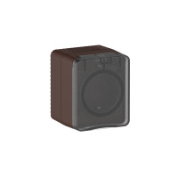 ATLASDESIGN PROFI IP54 О/У РОЗЕТКА с заземлением со шторками, 16А, КОРИЧНЕВЫЙ ATN546045