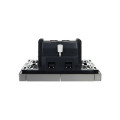 FORTE&PIANO Выключатель 2-клавишный 10А FP505 сталь IEK