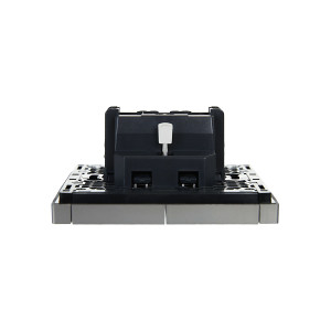 FORTE&PIANO Выключатель 2-клавишный 10А FP505 сталь IEK
