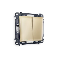 MA603020 Комплект механизма 2-кл проходного выключателя ALFA Шампань QUANT (AP6030, VM120) AMBRELLA VOLT