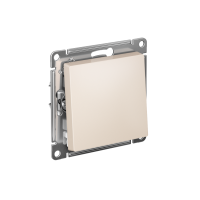 ATLASDESIGN 1-клавишный ВЫКЛЮЧАТЕЛЬ КНОПОЧНЫЙ, сх.1, 10А, мех., быстрозажим. клем., БЕЖЕВЫЙ ATN000215S